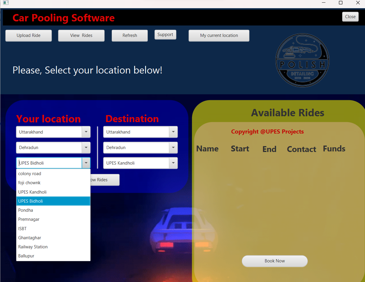 Car Pooling Application